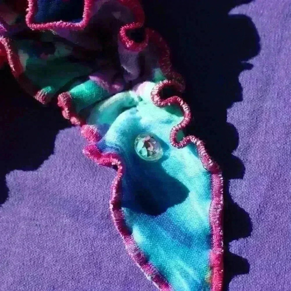 VINTAGE CALLANETICS 80s Confetti Shoulder Sweater Mini Dress Women Large - Picture 9 of 10